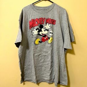 Mickey Mouse Gray Short Sleeve T-shirt - 2X - Disney